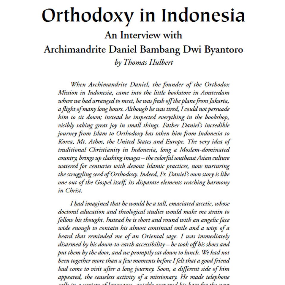 Orthodoxy in Indonesia